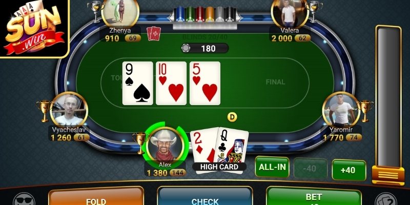 Poker Sunwin - Trải Nghiệm Sân Chơi Chiến Thuật Đỉnh Cao 2 Các vòng cược cơ bản
