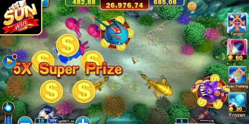 Jackpot Fishing - Vua Săn Cá Đổi Thưởng Thế Hệ Mới 2026 2 Tối ưu sát thương nhờ kho vũ khí của jackpot fishing